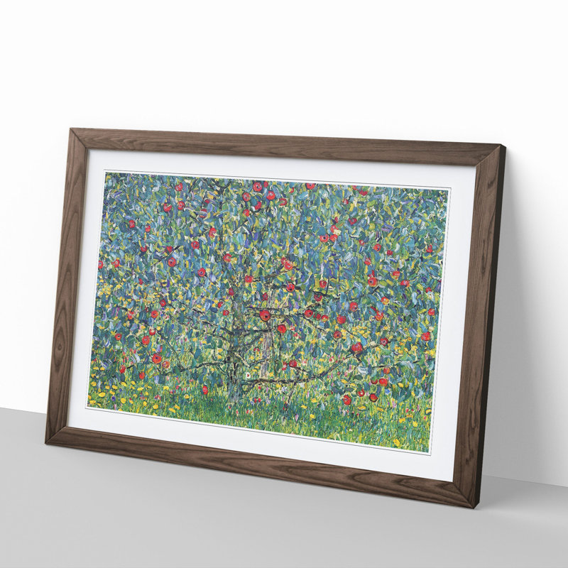 Orchard with Roses by Gustav Klimt - Framed Print, 27cm H x 36cm W x 2cm D, Walnut Framed