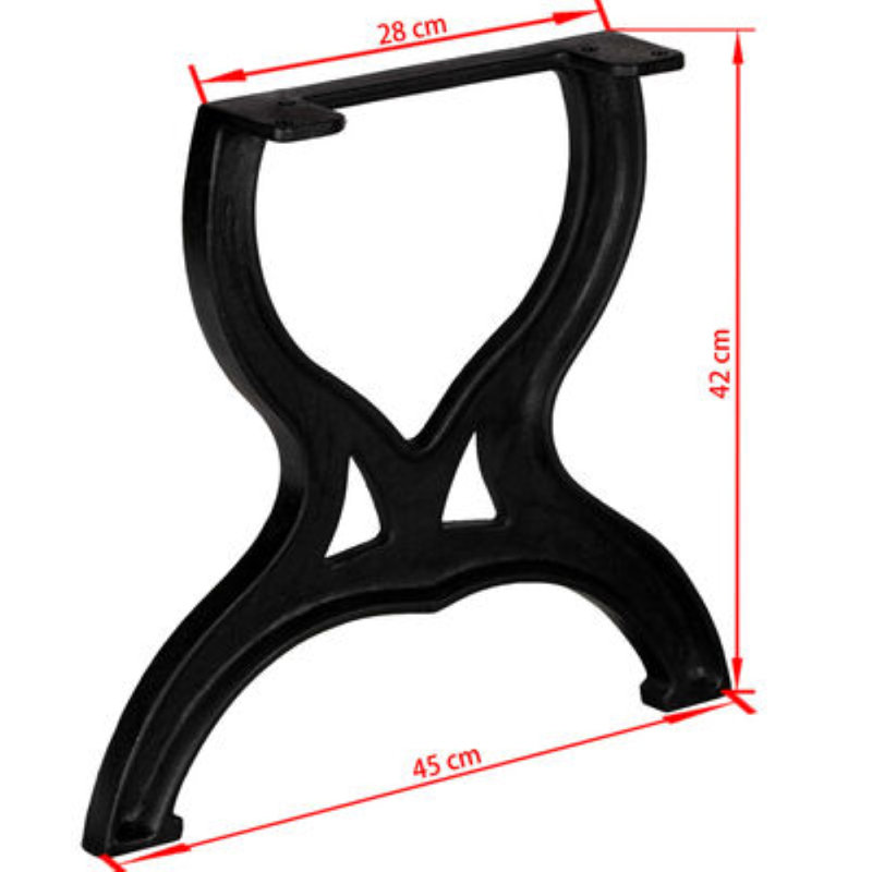 Table Leg, 17.72" H x 16.54" W