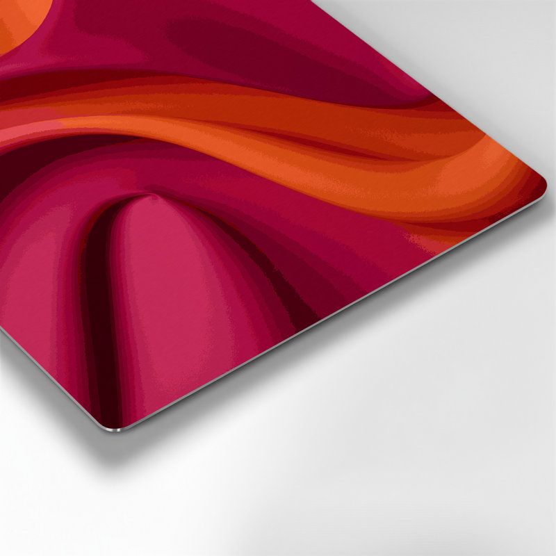 Gradient Abstract 4 Red Metal Wall Art, 16" H x 16" W