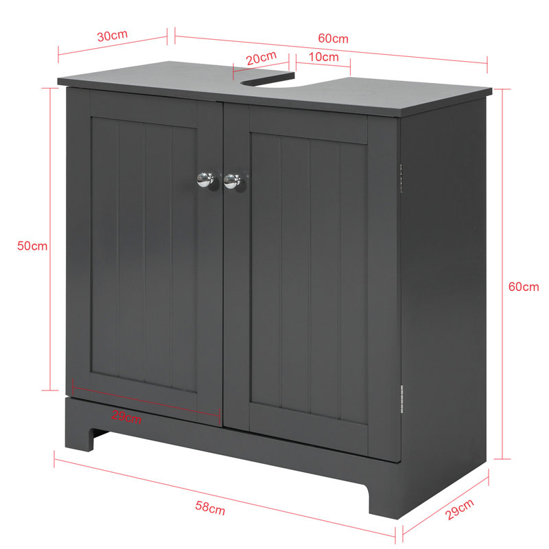 Ricketts 60cm Single Bathroom Vanity Base Only in Grey