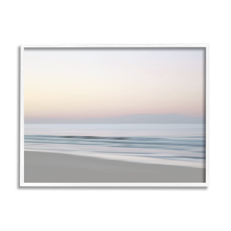 «Ba-041», reproduction encadrée «Beach Shore Sunrise On Canvas» par Maggie Olsen, H 11 po x l 14 po x P 1,5 po