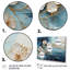 Encre liquide blanche et bleue II - Fleurs, art mural-1797072422-1797072437