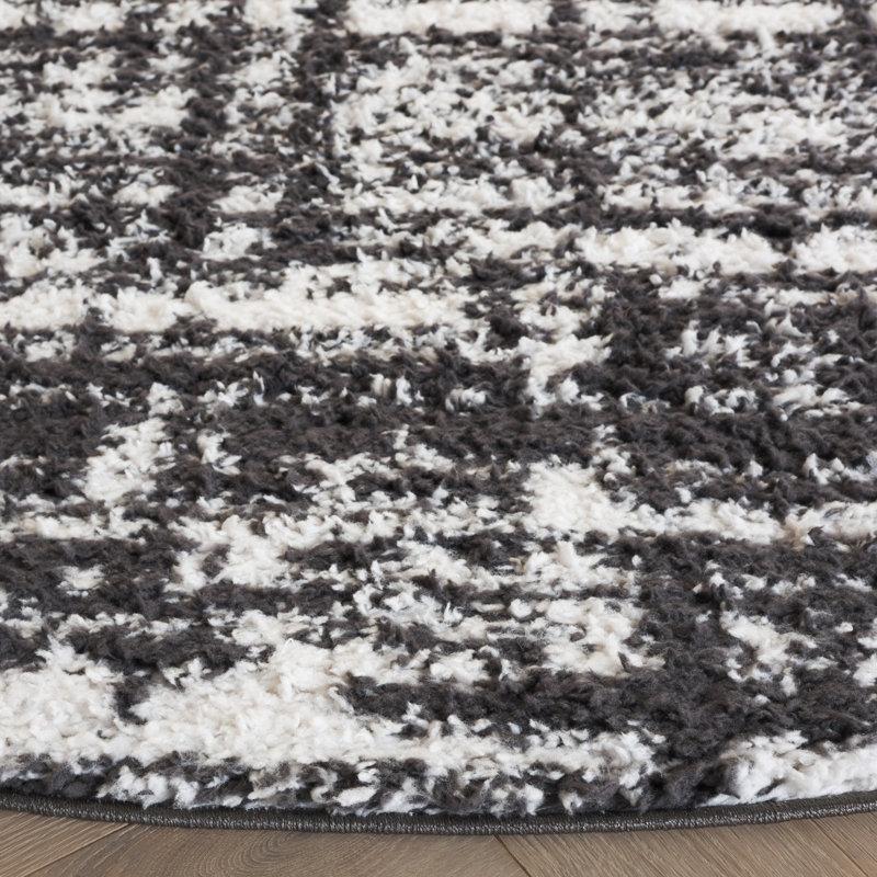 Rumi Shag Performance Abstract Rug, Round 6'7"