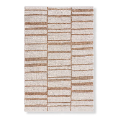 Abstract Area Rug in Beige/Brown