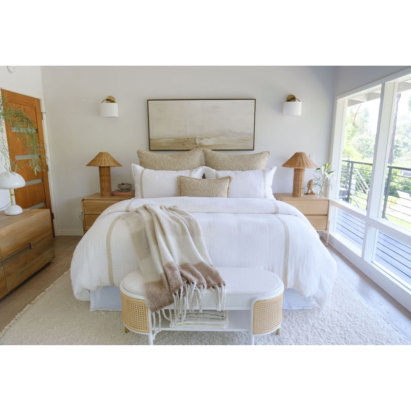 Brentwood Square Pillow Cover & Insert, Natural, 14" H x 24" W