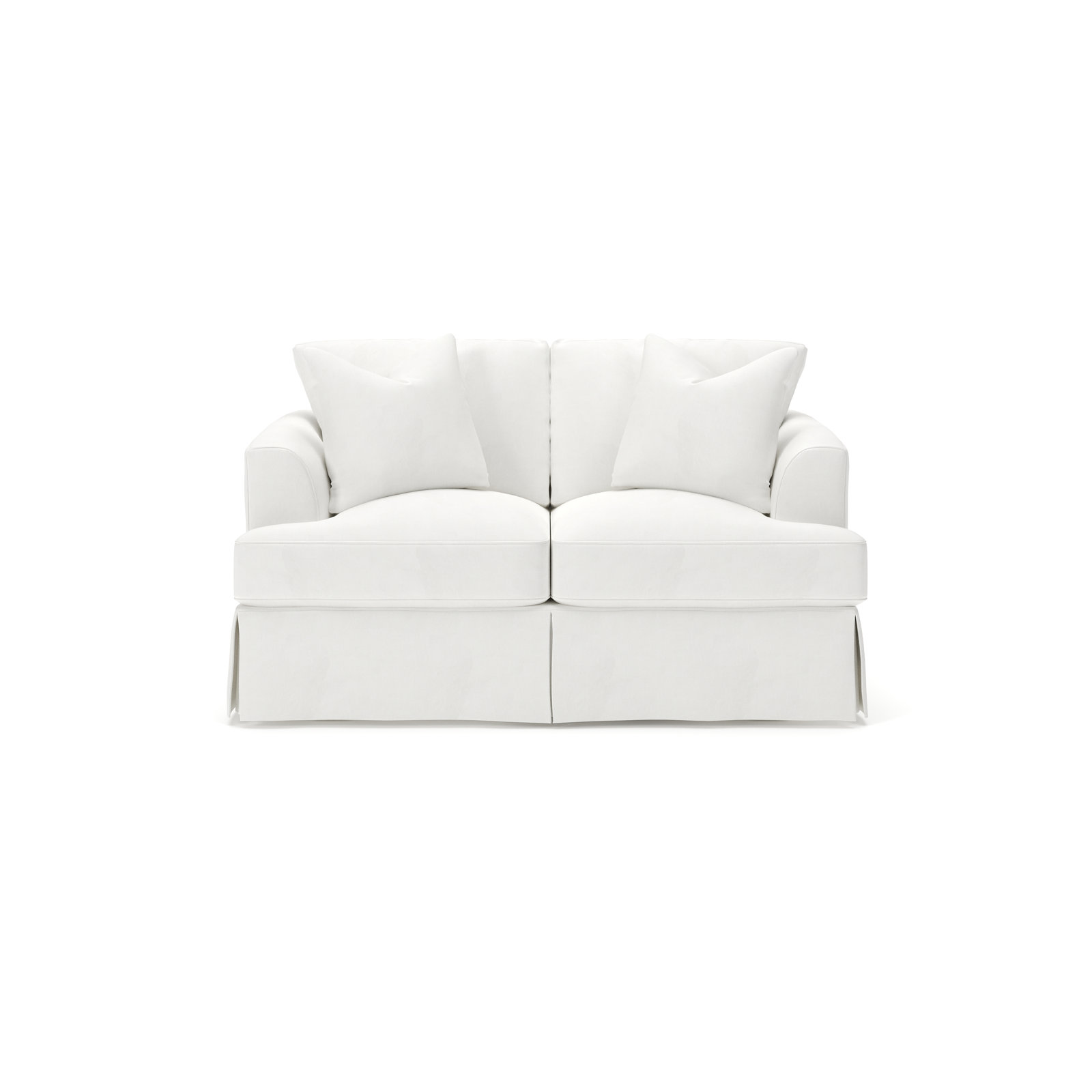Lucia 66" Loveseat, Classic Bleach White Twill