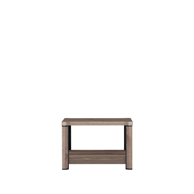 Four Leg Coffee Table with Storage, Truffle Oak, 61cm H x 90cm L x 63cm W