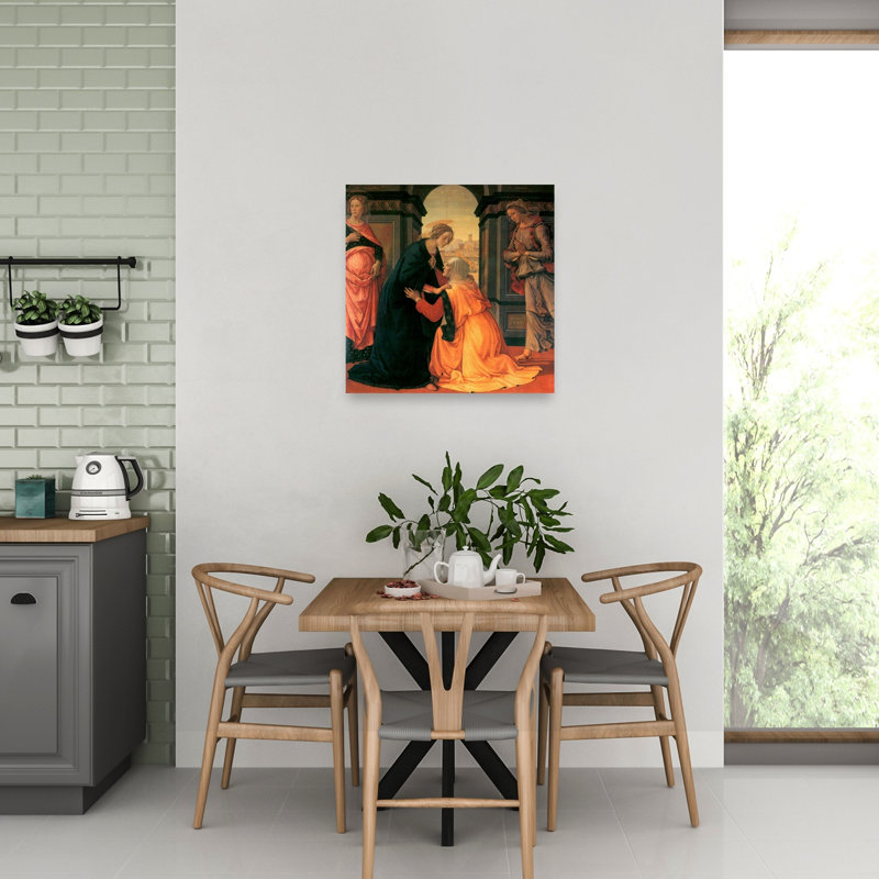 The Visitation Classic Contemporary Wall Art Print by Domenico Ghirlandaio - Wrapped Canvas Print, 81.28cm H x 81.28cm W