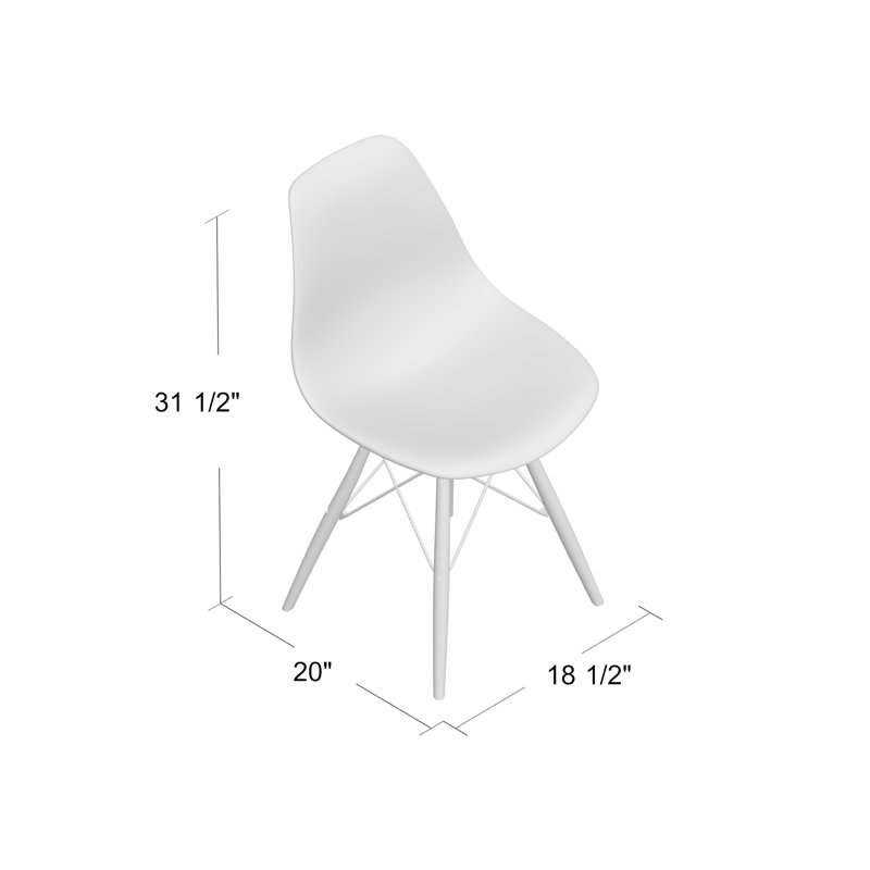 17.5'' H Side Chair, Light Gray