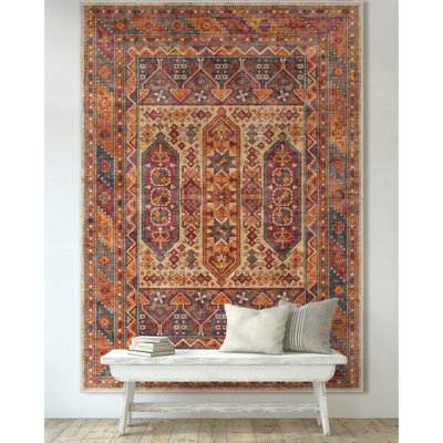 Kehr Praha Vintage Global Tribal Multi Color Flat-Weave Rug