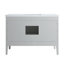 Ensemble de meuble-lavabo sur pied simple 48 po avec structure en bois massif et plateau en marbre d'ingénierie-102786466