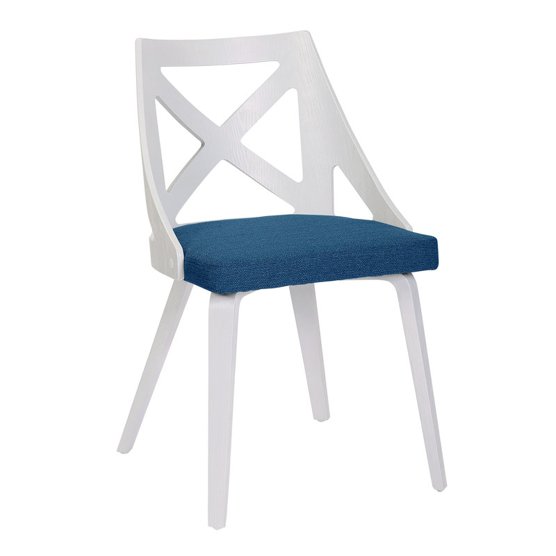 Darshini Upholstered Accent Chair, Blue Polyester