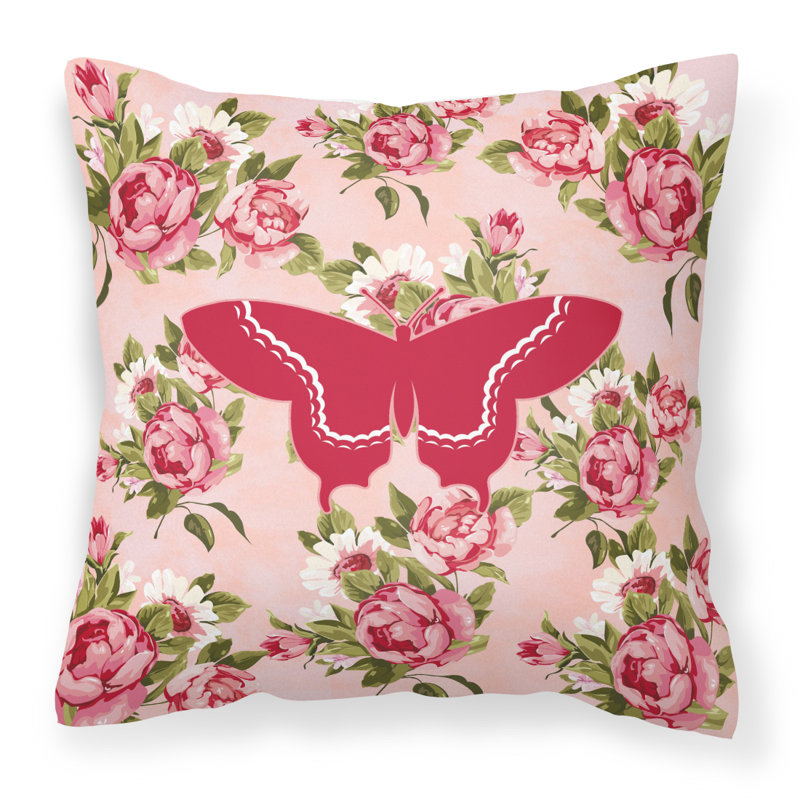  Coussin Butterfly Shabby Elegance, Rose