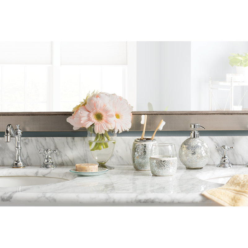 Ensemble de meuble-lavabo double 60 po Twain, Blanc, Marbre de Carrare