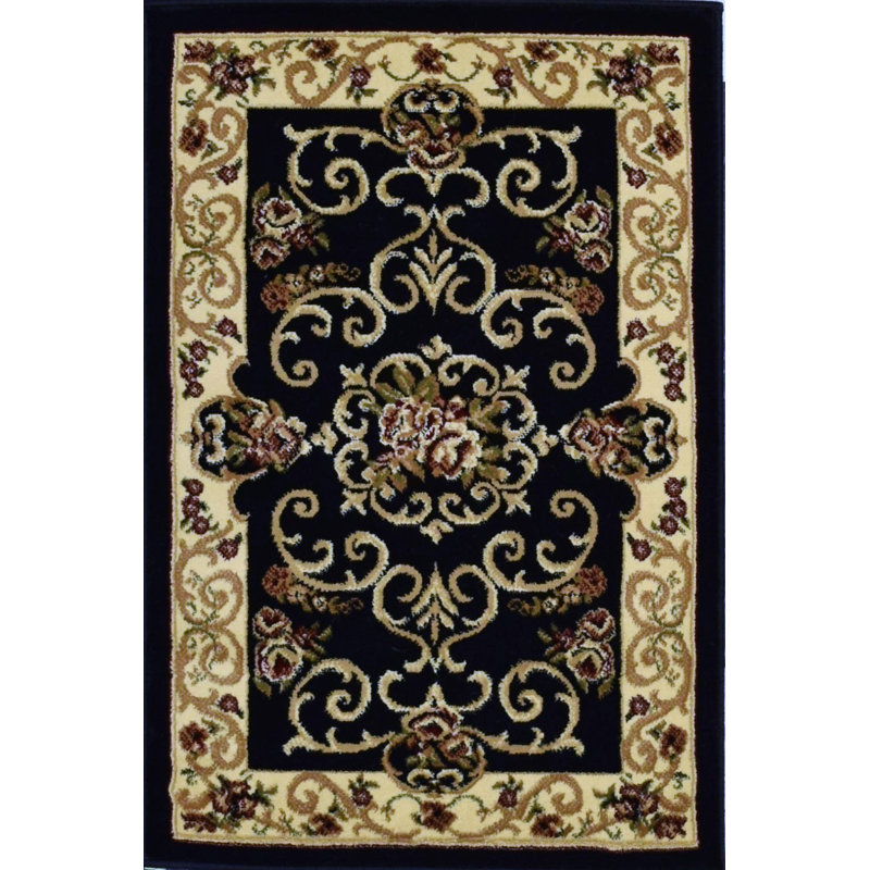 Tapis noir Gloucester, Rectangle 5 pi 3 po x 7 pi 10 po