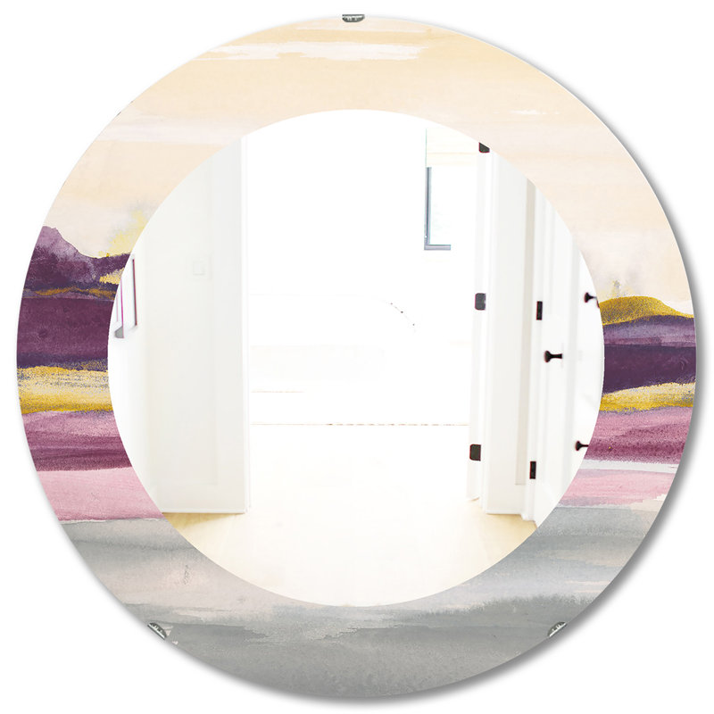 Miroir mural peint Painted Landscape II, H 31,5 po x l po