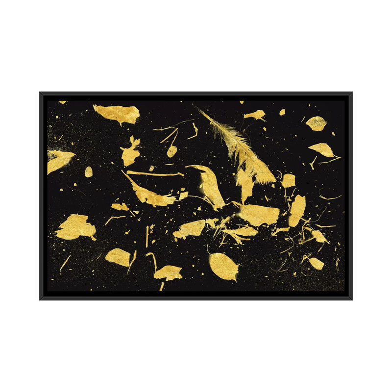 « gold poussiere i » par florent bodart, reproduction d’impression sur toile tendue, H 18 po x l 26 po x P 1,5 po