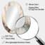 Miroir mural ovale blanc et gris-894002249