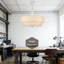Luminaire suspendu cylindrique blanc vieilli 5 lumières Farmhouse Chandelier