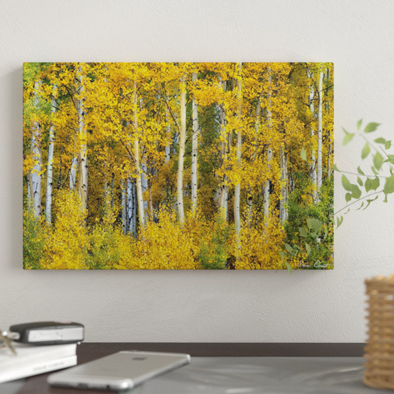 Jaune, reproduction d’art sur toile, H 8 po x l 12 po x P 0,75 po, Toile tendue, Pas de tapis