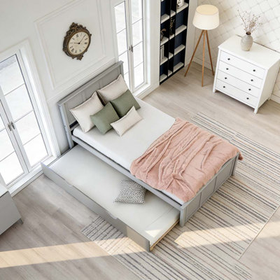 Lit plateforme avec lit gigogne simple