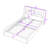 Upholstered Bed with RGB LED and Built-in Bluetooth Speakers-794164975-794164968