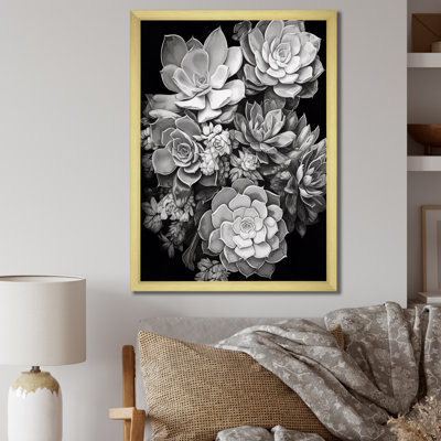 " Gray Black Succulent Resilience "