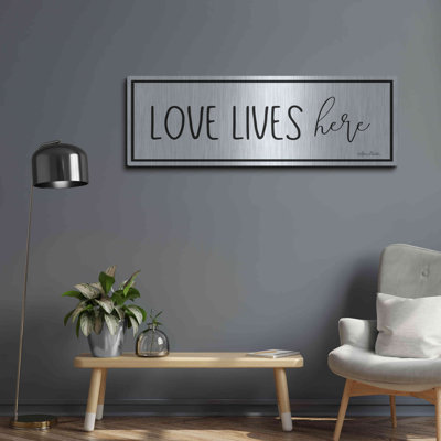 Love Lives Here' by Lori Deiter, Metal Wall Art