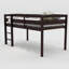 Lit simple mezzanine en bois Lit mezzanine bas avec échelle, lit simple-865882016