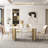 Dashona White Rectangular Sintered Stone Dining Table with Double Pedestals-1561481552-1561481559