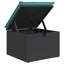 Ensemble de canapés de jardin vidaXL en poly rotin noir et turquoise manuel 6 pièces-702135036