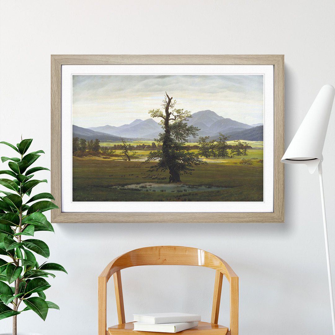 The Lonely Tree by Caspar David Friedrich - Picture Frame Painting