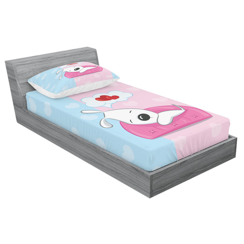 Microfiber Sheet Set, Twin Sheet Set with Fitted Sheet