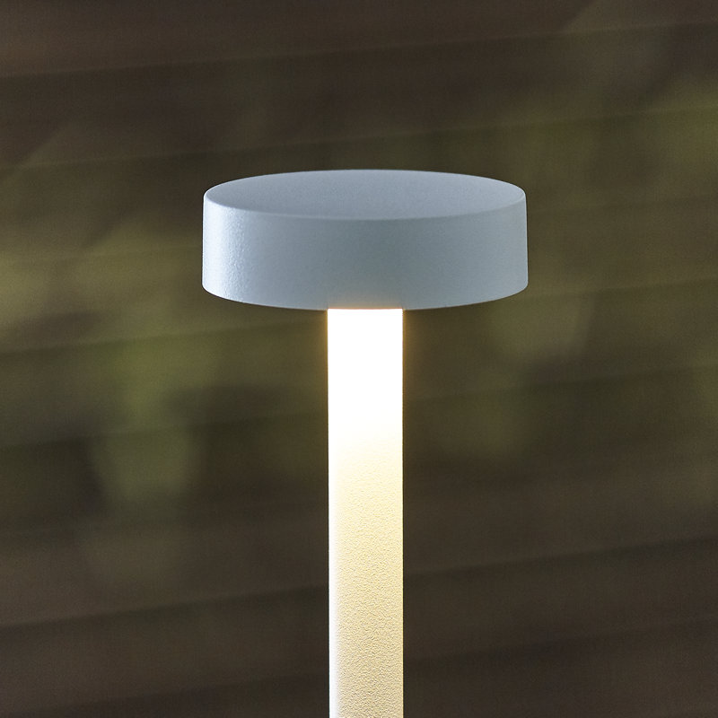 Moneta Accent Rechargeable Table Lamp, Matte White