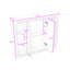 Pharmacie murale avec armoire de rangement et tablettes ouvertes