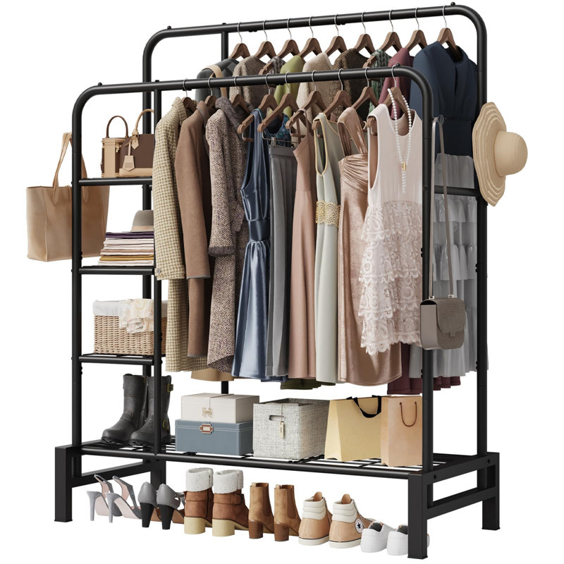 115cm Rolling Clothing Rack, White