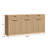 67" Oak Fluted Sideboard Buffet Cabinet With 3 Drawers For Kitchen, Living Room And Entryway-1607298025