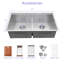 Évier de cuisine encastrable 33 po x l 19 po avec accessoires