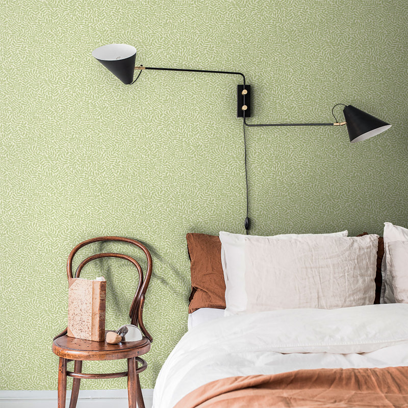 Cahterine 10.05m x 53cm Wallpaper Roll, Light Green