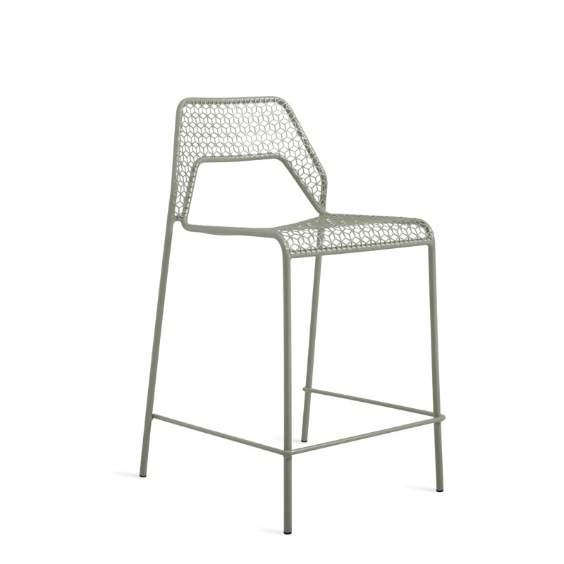 Tabouret Hot Mesh, Gris / vert, Tabouret de comptoir (siège d'une hauteur de 24,4