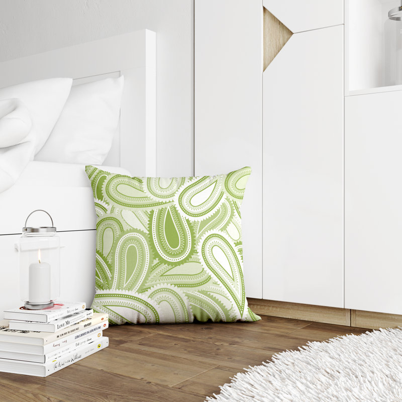 Housse et insert de coussin décoratif en polyester, L 15 po x H 15 po, Chartreuse