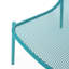 Chaises empilables en métal pour espaces extérieurs, l 26 po x P 22,66 po, chaises bleu sarcelle modernes, structure, idéal 26 po x 22,66 po x 26 po