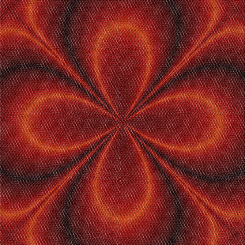 Tapis de zone orange à motif, Carré 4 pi