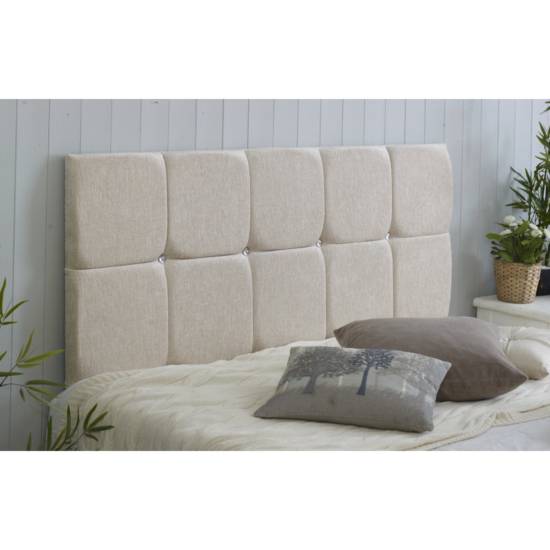 Bria Upholstered Headboard, Single (3'), Cream