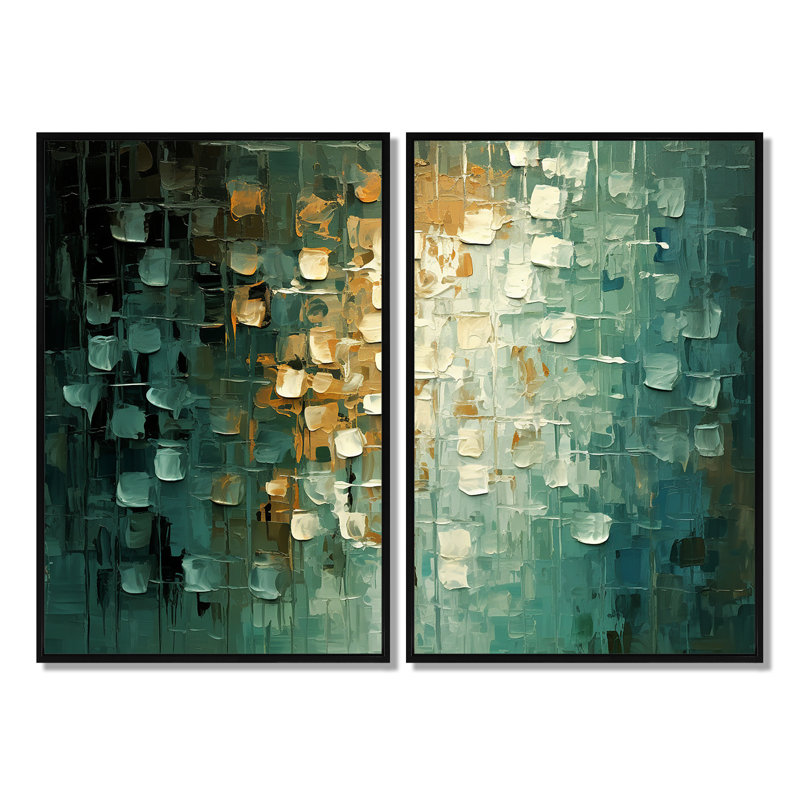 «Lipford», peinture murale abstraite, Black, 36" H x 48" W, Framed Print without Mat