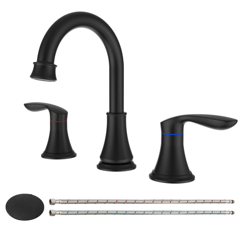 Bathroom faucet with 360 degree turn spout, Matt Black