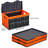 Plastic Collapsible Storage Bins with Lids, 45L, Stackable Folding Storage Crates with Handles, Holds 44 lbs Per Bin, Heavy Duty Containers, Space-Saving Baskets, for Home Organizing