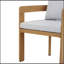 Ensemble de 2 chaises de salle à manger d'extérieur et d'intérieur Elko, structure en teck avec coussins gris clair, résistantes aux intempéries