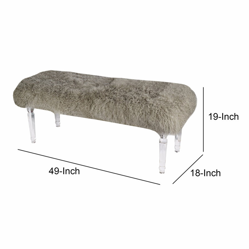 Sheelah Faux Fur Upholstered Storage Bench