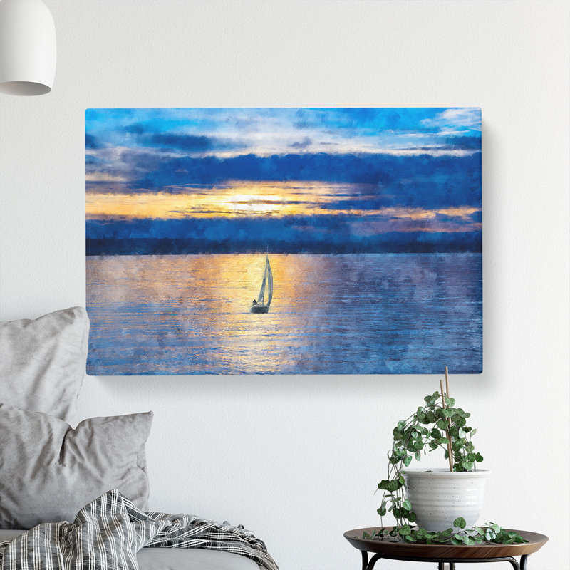 Sailing Boat Vol.1 - Wrapped Canvas Painting, 40cm H x 60cm W x 3cm D